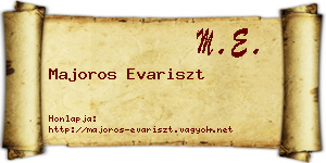 Majoros Evariszt névjegykártya